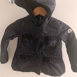 Moncler Kids Navy Hooded Raincoat